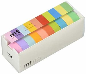 カモ井加工紙 マスキングテープ mt 10色セット 15mm×7m 明るい色2 MT10P003R