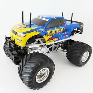 T10-C01 通電確認済 TAMIYA タミヤ 1/10RC 4×4モンスタートラック TXT-1 現状品 TEU-103BKアンプ SANWA RX-231受信機