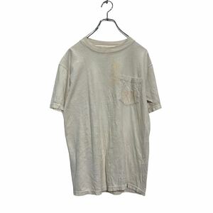 Dickies 半袖 無地 ポケットTシャツ M ホワイト ディッキーズ クルーネック 古着卸 アメリカ仕入 a605-5982