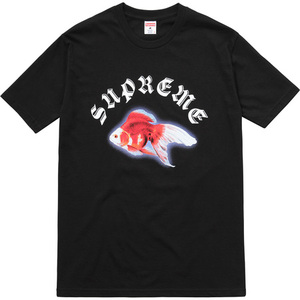 希少★新品本物【黒★Sサイズ】Goldfish Tee ゴールドフィッシュ 金魚 アーチロゴ Tシャツ 正規店購入 シュプリーム 限定 Supreme 2016S/S