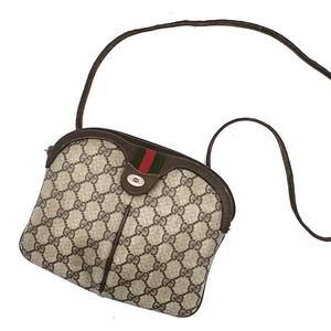 《極美品》GUCCI グッチ シェリーライン GGスプリーム ショルダーバッグ 斜め掛け レザー PVC オールドグッチ