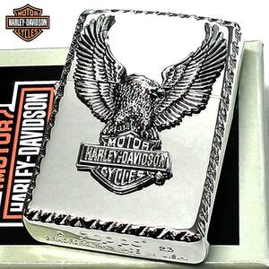 ZIPPO ライター HARLEY-DAVIDSON ジッポ ハーレー ダビッドソン イーグルメタル かっこいい シルバー 鷲 銀 鏡面 コーナーリューター加工