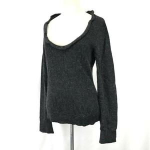 イタリア製☆アーペーセー/A.P.C.☆アルパカ＆ウール/長袖セーター【レディースM/チャコールグレー/charcoal gray】Tops/Sweater◇zBH480