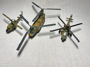 1/144　技MIX 陸上自衛隊　CH-47J UH-1J AH-64D　完成品