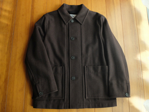 【極美品】MHL マーガレットハウエル BASIC WOOL MELTON COAT ベーシック ウールメルトン コート ジャケット Mサイズ ダークブラウン