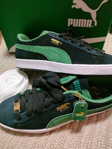 新品 定価13200 PUMA SUEDE ARCHIVE スエード 29cm グリーン ブラック 緑 黒 天然皮革 レザー レトロ プーマ スニーカー メンズ