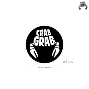 【CRAB GRAB】クラブグラブ★04★ダイカットステッカー★切抜きステッカー★2枚入り★3.5インチ★8.8cm