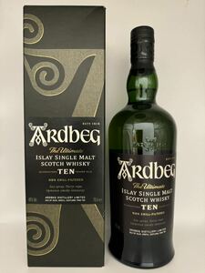 【未開栓】ARDBEG アードベッグ 10年 TEN シングルモルト ウイスキー 700ml 46% 箱付