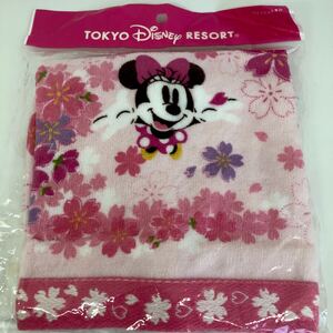 ◆東京ディズニーリゾート【ミニーマウス 桜 ウォッシュタオル】ピンク◆ＴＤＲ