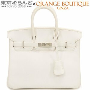 016000025 エルメス HERMES バーキン 25 □L刻印 白 ホワイト シルバー金具 エプソン ハンドバッグ レディース