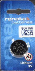 ★【即決送料85円】1個　320円　RENATA　CR2325　3V　コイン型リチウム電池　使用推奨期限：2025年8月★