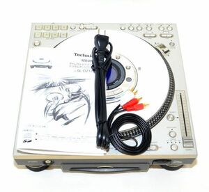 【極美品/生産終了】Technics ダイレクトドライブ デジタルターンテーブル シルバー SL-DZ1200 CD MP3CD-R/RW SDオーディオ スクラッチ可能