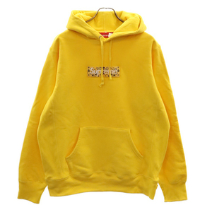 シュプリーム 19AW Bandana Box Logo Hooded Sweatshirt バンダナボックスロゴプルオーバースウェットパーカー フーディー イエロー