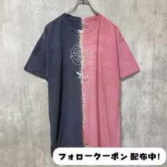 古着 used　半袖刺繍Tシャツ　薔薇　レトロ　デザイン　個性的　クルーネック　春夏服