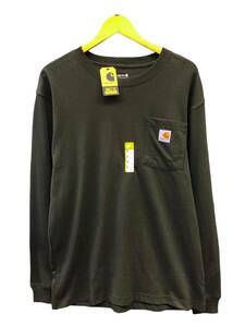 Carhartt (カーハート) Workwear LS Pocket T-Shirt ロンT 長袖Tシャツ 907604 K126 ダークグリーン PEAT M メンズ/025