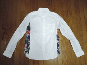 uniform experiment ユニフォームエクスペリメント ボタンダウンシャツ 1 白 花柄 SIDE FLOWER PANEL B.D SHIRT SOPHNET. ソフネット /