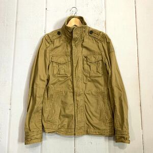 NN ▼ 都会のカジュアルウェア Abercrombie＆Fitch アバクロンビーアンドフィッチ SENTINEL JACKET コットン ジップアップ ジャケット M