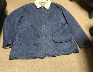 VINTAGE L.L.Bean DENIM HUNTING JACKET ヴィンテージ エルエルビーン デニムハンティングジャケット カバーオール XL以上？80s?