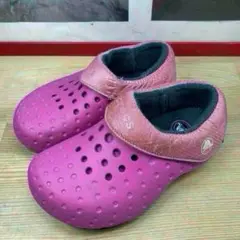 crocs 秋冬用 サンダル ピンク POLARTEC