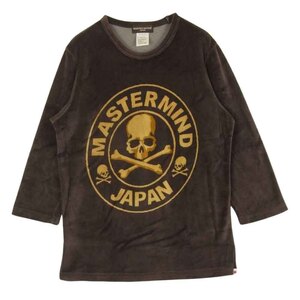 mastermind JAPAN マスターマインドジャパン MC2-TS12-029 サークル スカル プリント ベロア Tシャツ ブラウン系 S【中古】