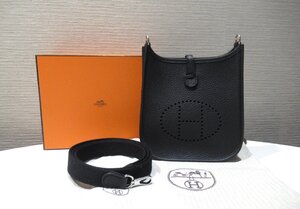 【未使用】 エルメス HERMES エヴリン 16 TPM W刻印 2024年 ブラック ショルダーバッグ 革 BOX付 BRB・バッグ・財布