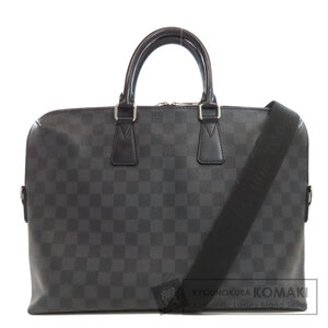 LOUIS VUITTON ルイヴィトン N48224 ポルト・ドキュマン・ジュール PDJ ビジネスバッグ ダミエキャンバス メンズ 中古