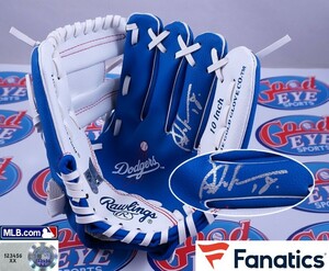 GE★山本由伸2024年直筆サイン入りRAWLINGS製ドジャースミニグローブ・グラブ#FANATICS/MLB機構☆イチロー 大谷翔平 村上宗隆 佐々木朗希