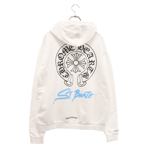 CHROME HEARTS クロムハーツ ST BARTH SWTSHRT PLVR LTD セントバース限定 プリントロゴ プルオーバーパーカー ホワイト