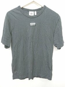 ◇ adidas アディダス ボックスロゴ シンプル 半袖 Tシャツ カットソー サイズS ブラック レディース メンズ P