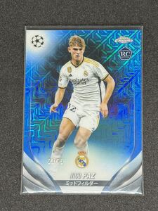 23/75 ニコ パス NICO PAZ レアルマドリード REAL MADRID 2024 Topps UEFA Champions League Japan Edition シリアル RC ルーキーカード