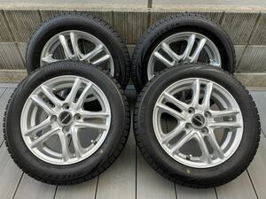 バリ山 スタッドレス ブリジストン ブリザック VRX 155/65R14 2017年製 BRIDGESTON 14インチ アルミ PCD 100 4.5J +45 4穴 NBOX タント