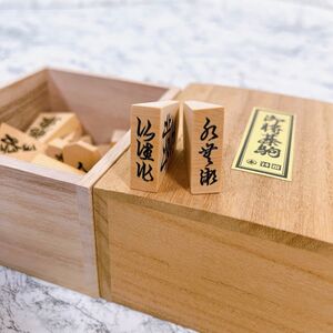 良品　希少　将棋　駒　仙佳作　水無瀬　二印　駒箱付属　余り歩　彫駒　41枚