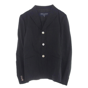 COMME des GARCONS HOMME コムデギャルソンオム AD2009 HE-J128 リネン テーラード ジャケット 3B ブラック系 XS【中古】