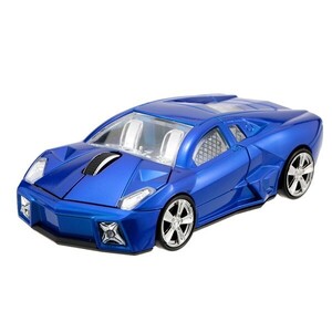 【新品】ワイヤレスマウス ランボルギーニ 車 自動車（ブルー）青 Blue