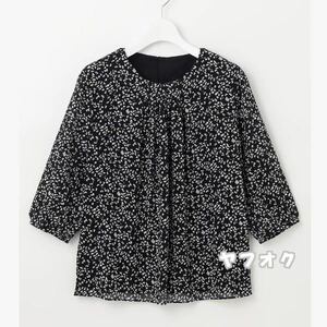 【J.PRESS LADIES】SMALL FLOWER プリント カットソー9号（Mサイズ）ブラウス シャツ ジェイプレス レディス 新品