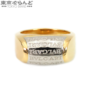 101729923 ブルガリ BVLGARI トロンケット ロゴ リング イエローゴールドxホワイトゴールド K18YG K18WG 10号相当 指輪 レディース 仕上済