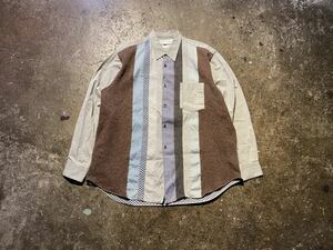 COMME des GARCONS SHIRT 90s クレイジーパターン 切替 パッチワークシャツ コムデギャルソンシャツ 1990s 市松模様 ブロックチェック