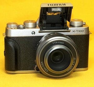 ★一発即決★FUJIFILM X-T100★パンケーキレンズ＆32GB付★最新ファームウェアに更新済です★ミラーレス★