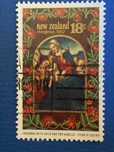 ニュージーランド切手1982年クリスマス★マドンナと赤ちゃん