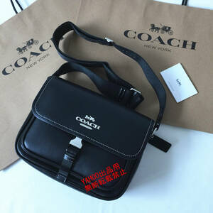 ★COACHバッグ★コーチ CR098 ブラック メッセンジャーバッグ ショルダーバッグ クロスボディー レディースバッグ アウトレット品 新品