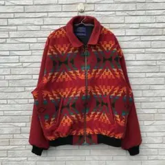 ペンドルトン　ブルゾン　レッド　2XL   ネイティブ　ウール