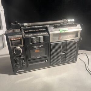 B52 100サイズ発送　中古　Victor＊モデル:RC-525 ラジオカセットレコーダー ラジカセ 昭和レトロ RADIO CASSETTE RECORDER 