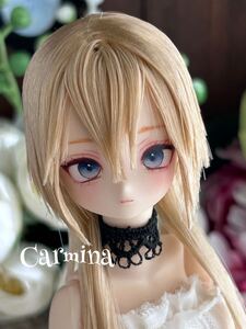 【Carmina】カスタムヘッド　ピュアニーモ用ヘッド（白肌）髪色シャイニングブロンド