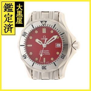 OMEGA オメガ 腕時計 シーマスター プロフェッショナル 300 2582.61.00 丸井限定 ステンレス レッド文字盤 クォーツ【472】SJ