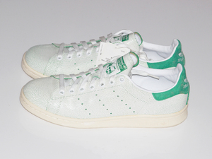 未使用　クラックドレザー　スタンスミス　26.5 ホワイト　グリーン　M19585 adidas originals STAN SMITH 白　緑 　天然皮革　レザー