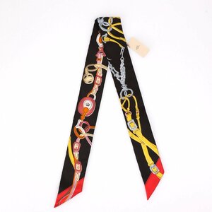 エルメス スカーフ ツイリー ブリッド・ドゥ・ガラ・アップリケ・ピケ 5cmx86cm HERMES TWILLY SCARF H063940S 12 新品 送料無料/10