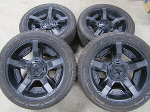 札幌発☆最落なし!【200 ランクル等】MLJ XD827 ロックスターⅢ 22×9.5J +12 ROADCLAW RS680 305/45R22 4本 売切り!