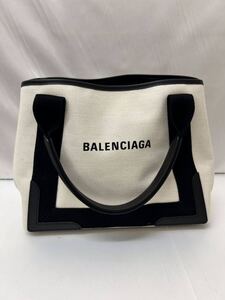 20240917【BALENCIAGA】バレンシアガ NAVY CABAS キャンバス ネイビーカバス トートバッグ ポーチ付き339933 1081 X