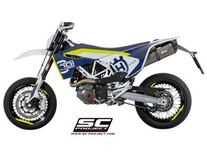 【国内在庫】SC-PROJECT SCプロジェクト オーバルサイレンサー バッフル付 HUSQVARNA ハスクバーナ 701 ENDURO / SUPERMOTO スーパーモト