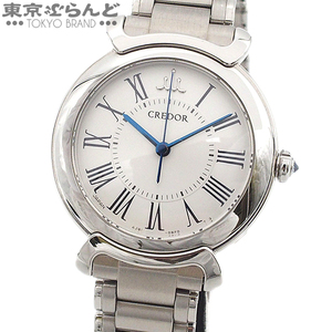 101760338 1円 セイコー SEIKO クレドール リネアルクス GSAS939 4J81-0AY0 シルバー SS 箱 腕時計 レディース 電池式 純正替えベルト付き